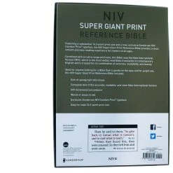 NIV Super Giant Print Reference Bible, Leathersoft, Brown -Books-Bible 100 0044 4