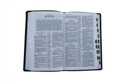 KJV, Thinline Reference Bible, Bonded Leather, Black, Indexed, Red -Books-Bible 100 0183 3