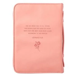 BC: He Works All Things For Good Peach Floral Faux Leather Large 7 BC: He Works All Things For Good Peach Floral Faux Leather Large -Books-Bible 124 0236 1
