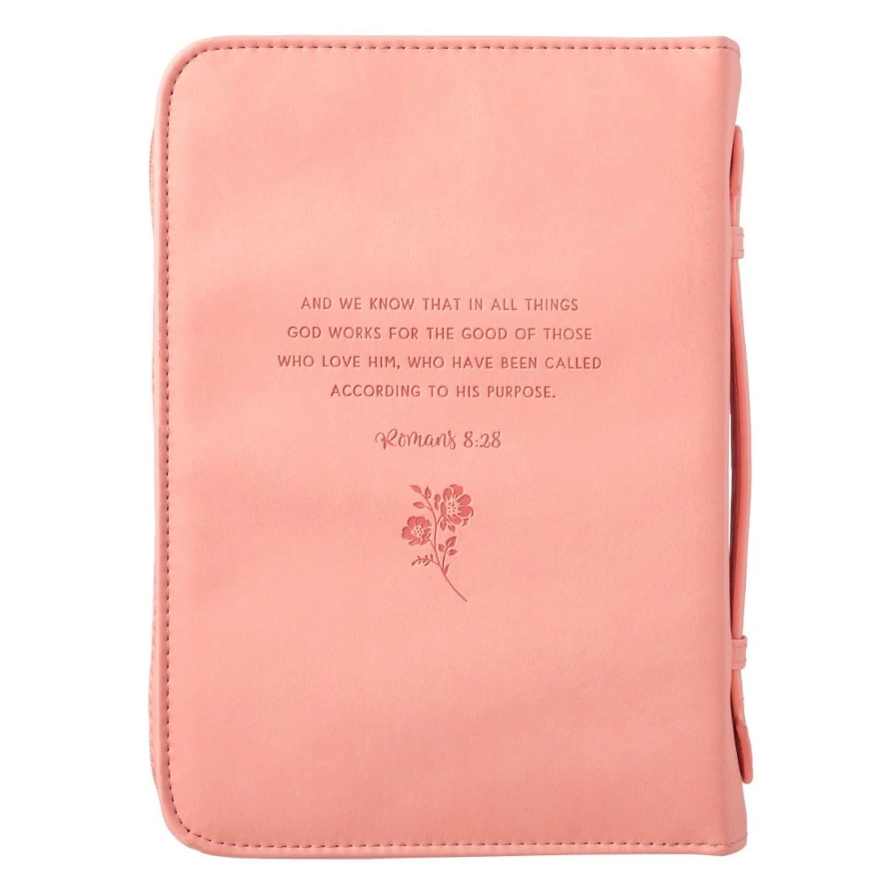 BC: He Works All Things For Good Peach Floral Faux Leather Large 4 BC: He Works All Things For Good Peach Floral Faux Leather Large - Image 2