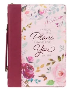 BC: The Plans I Have For You Plum Floral Faux Leather Large