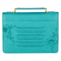BC: Amazing Grace Floral Teal Faux Leather Medium -Books-Bible 124 0251 1