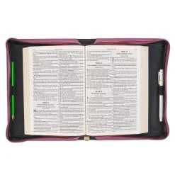 BC: Strong And Courageous Topas Pink Faux Leather Fashion Medium 8 BC: Strong And Courageous Topas Pink Faux Leather Fashion Medium -Books-Bible 124 0327 2
