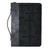 BC: Cross Design Midnight Black And Silver Tone X-Large -Books-Bible 124 1557 0