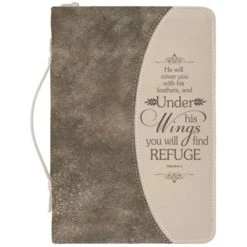 BC: Psalm 91:4 Gold Flecked Brown, Large
