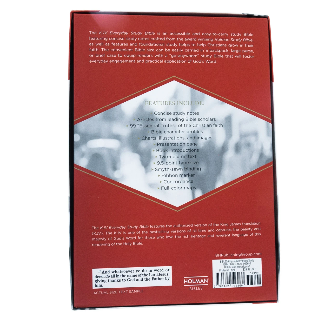 KJV Everyday Study Bible, British Tan Leathertouch 7 KJV Everyday Study Bible, British Tan Leathertouch - Image 5