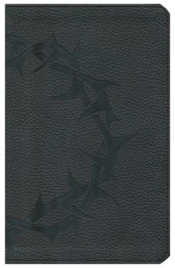 ESV Thinline Bible-Charcoal Crown TruTone Imitation Leather