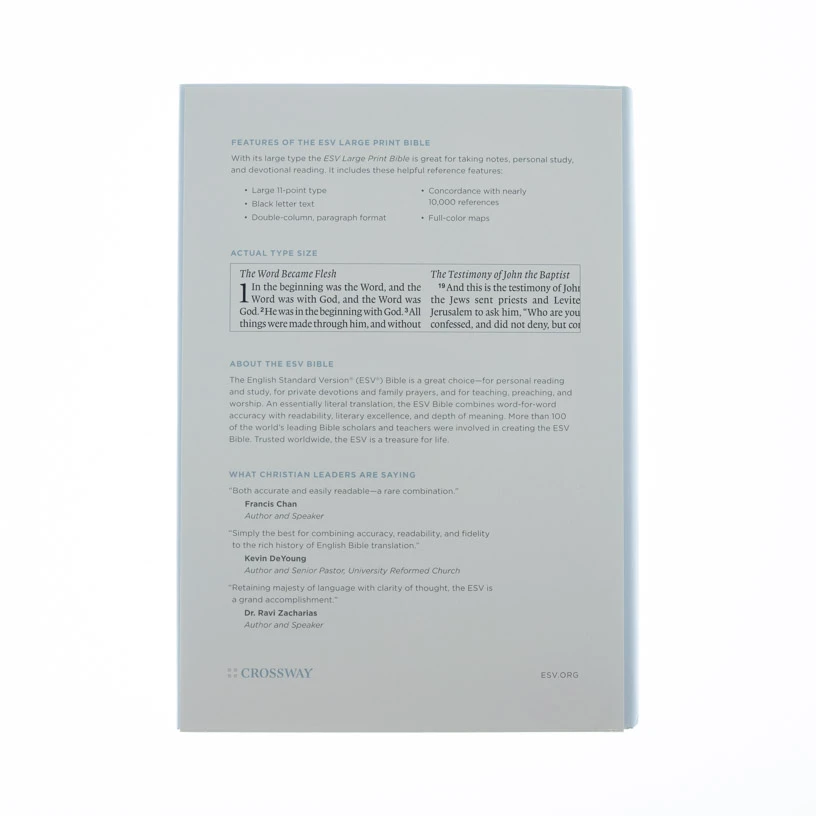 ESV Large Print Bible Blue/Light Blue Hardcover 6 ESV Large Print Bible Blue/Light Blue Hardcover - Image 4