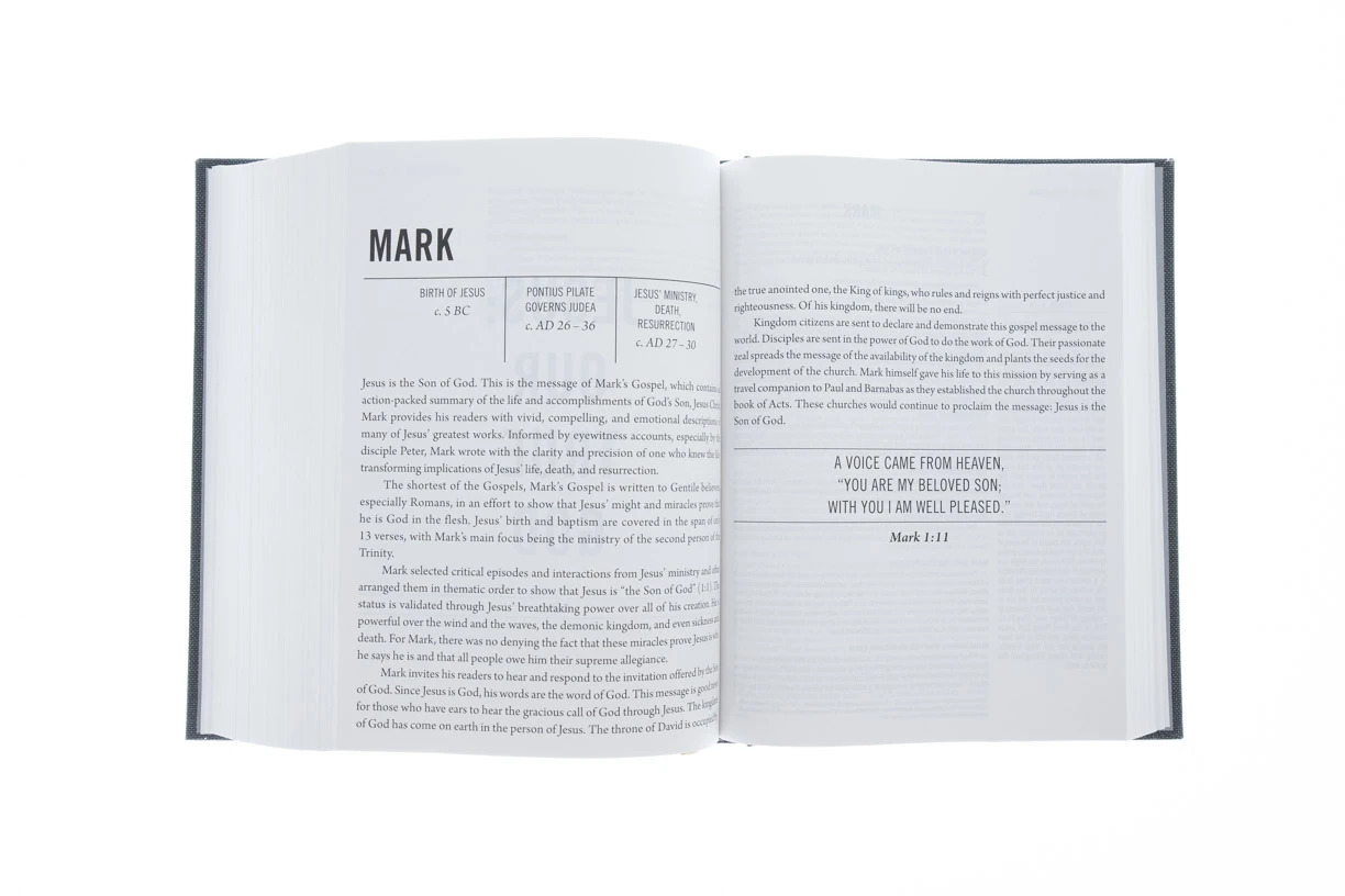 ESV The Jesus Bible, Cloth Over Board, Gray Hardcover 6 ESV The Jesus Bible, Cloth Over Board, Gray Hardcover - Image 4