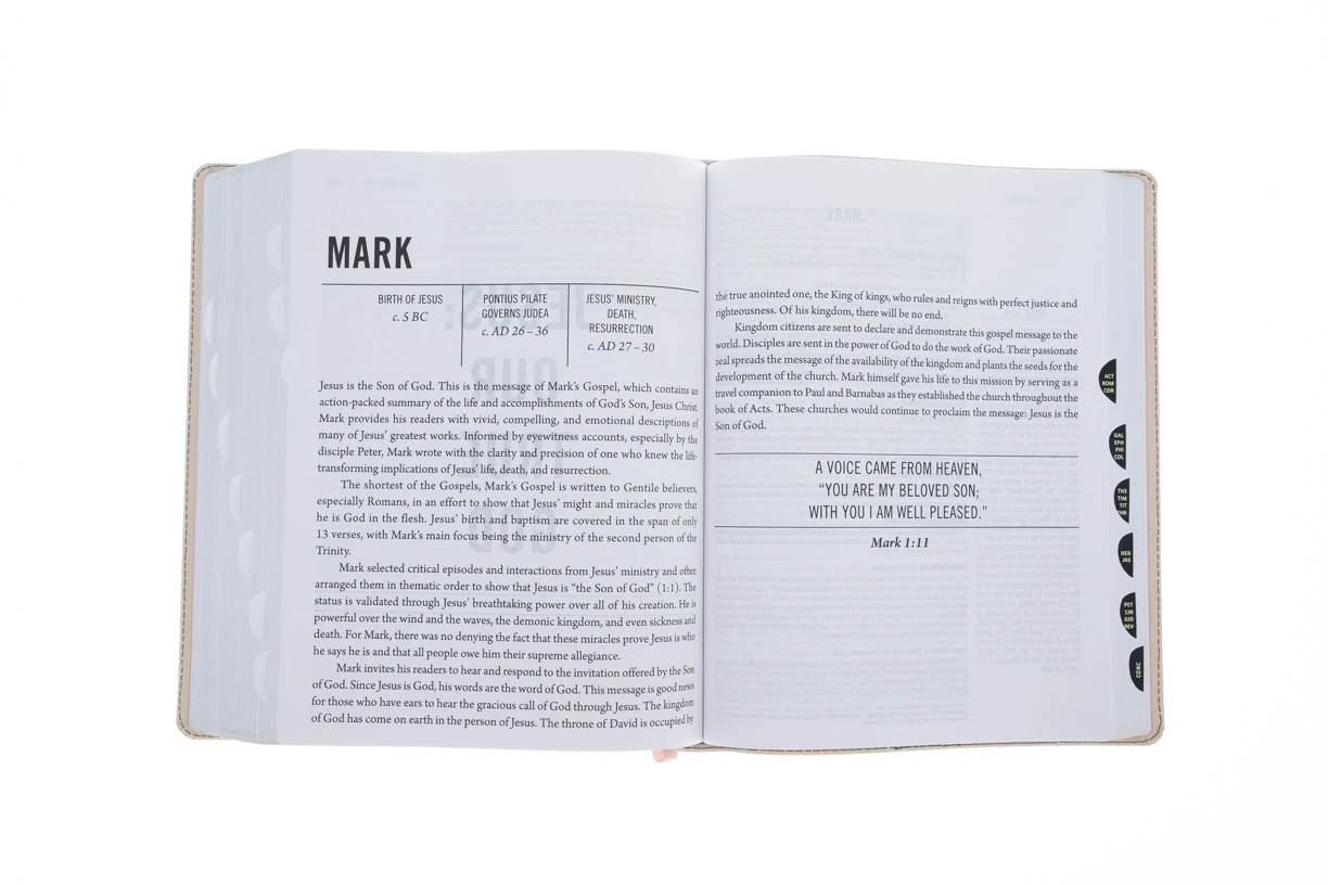 ESV Jesus Bible Artist Edition Peach Floral Leathersoft 6 ESV Jesus Bible Artist Edition Peach Floral Leathersoft - Image 4