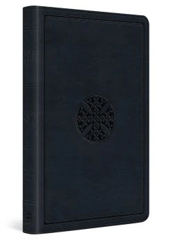 ESV Premium Gift Bible-Navy Mosaic Cross Design