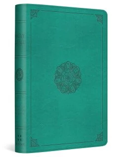 ESV Compact Bible (TruTone, Turquoise, Emblem Design)