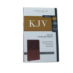KJV Thinline Bible, Standard Print, Imitation Leather, Brown, -Books-Bible 206 0059 1 1
