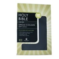 KJV Black, Genuine Leather, Single-Column Bible -Out Of Print -Books-Bible 206 0436 1
