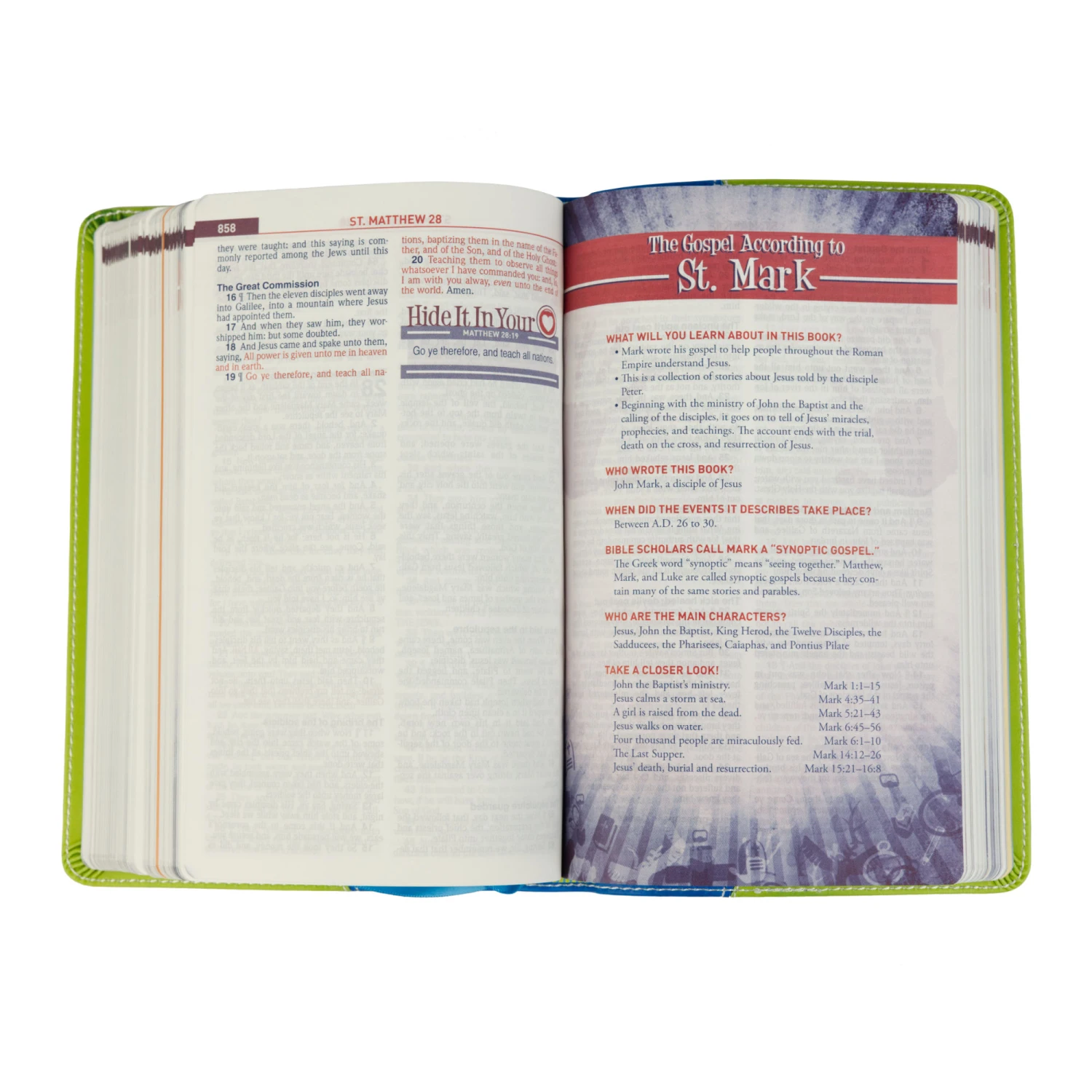 KJV Kids Study Bible Green/Blue Imitation Leather 6 KJV Kids Study Bible Green/Blue Imitation Leather - Image 4