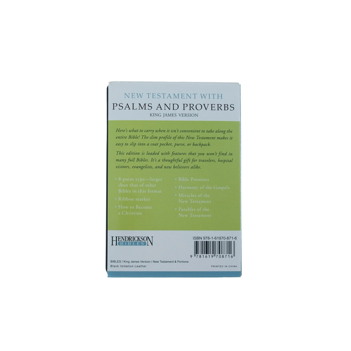 KJV New Testament With Psalms & Proverbs-Black Imitation Leather 7 KJV New Testament With Psalms & Proverbs-Black Imitation Leather - Image 5
