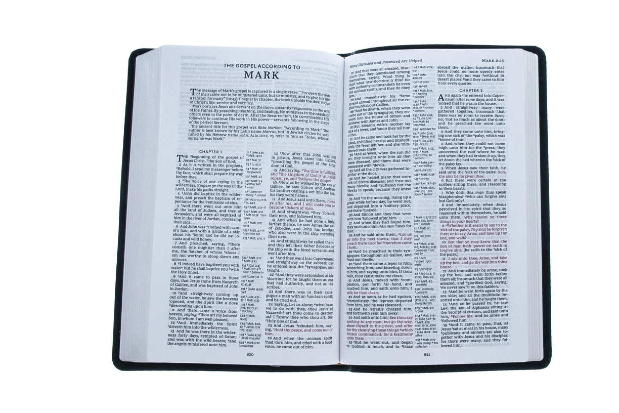 KJV Thinline Reference Bible, Bonded Leather, Black 6 KJV Thinline Reference Bible, Bonded Leather, Black - Image 4