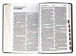 KJV Large Print Personal Size Reference Bible, Black Leathertouch Indexed -Books-Bible 206 0826 2