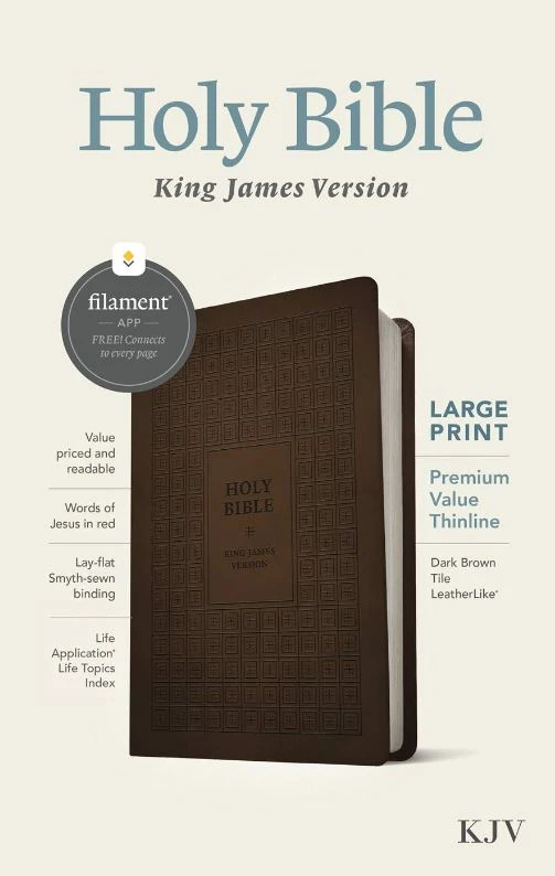 KJV Large Print Premium Value Thinline Brown – Filament Enabled 4 KJV Large Print Premium Value Thinline Brown – Filament Enabled - Image 2