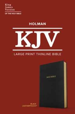 KJV Large Print Thinline Bible, Black Leathertouch – Large Print -Books-Bible 206 0916 1