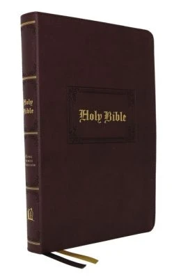 KJV Large Print Center-Column Reference Bible Thumb Indexed – Burgundy