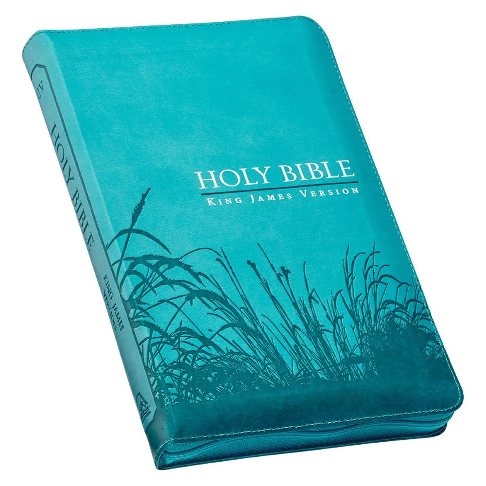 KJV Turquoise Faux Leather Deluxe Gift Bible W/ Thumb Index 4 KJV Turquoise Faux Leather Deluxe Gift Bible W/ Thumb Index - Image 2