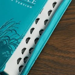 KJV Turquoise Faux Leather Deluxe Gift Bible W/ Thumb Index 10 KJV Turquoise Faux Leather Deluxe Gift Bible W/ Thumb Index -Books-Bible 206 0991 2