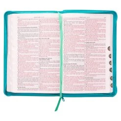 KJV Turquoise Faux Leather Deluxe Gift Bible W/ Thumb Index 11 KJV Turquoise Faux Leather Deluxe Gift Bible W/ Thumb Index -Books-Bible 206 0991 3