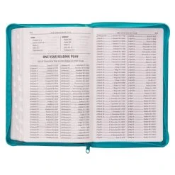 KJV Turquoise Faux Leather Deluxe Gift Bible W/ Thumb Index 12 KJV Turquoise Faux Leather Deluxe Gift Bible W/ Thumb Index -Books-Bible 206 0991 4