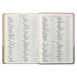 KJV Pink And Gray Faux Leather Super Giant Print Full-size Bible W/ Thumb Index -Books-Bible 206 0992 5