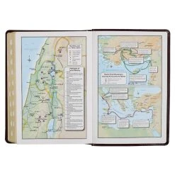 Burgundy And Toffee Black Faux Leather Study Bible – Thumb Index -Books-Bible 206 1008 5