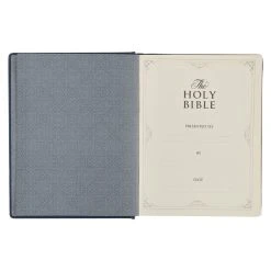KJV Study Bible, Navy Blue Floral Faux Leather – Note-taking Bible -Books-Bible 206 1009 3