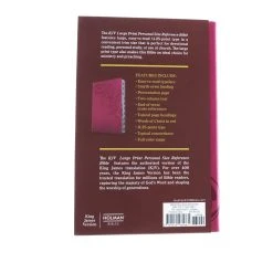 KJV Large Print Reference Bible, Pink Leathertouch Indexed -Books-Bible 206 1030 5 1