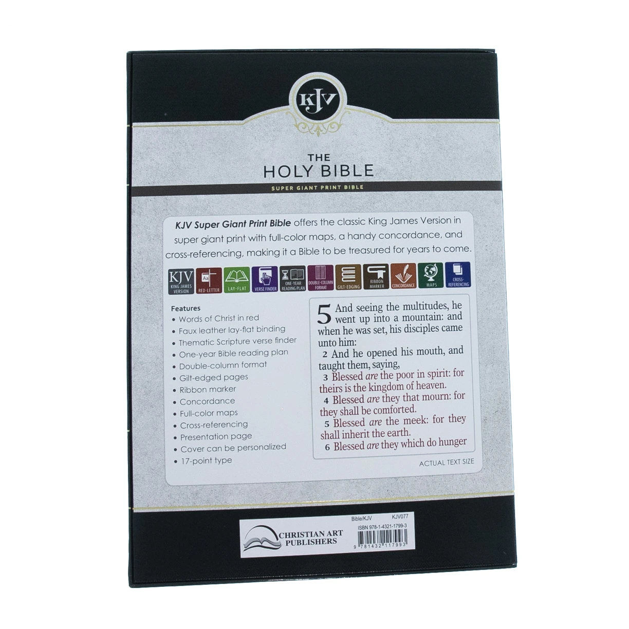 KJV Bible Super Giant Print Tan 8 KJV Bible Super Giant Print Tan - Image 6