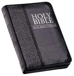 KJV Bible Mini Pocket Black With Zipper 10 KJV Bible Mini Pocket Black With Zipper -Books-Bible 206 1077 2