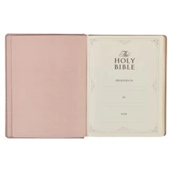 Pearlescent Mauve Faux Leather Hardcover Large Print KJV Note-taking Bible -Books-Bible 206 2004 2