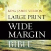 KJV Large Print Wide Margin Bible Hardcover -Books-Bible 206 2103 0
