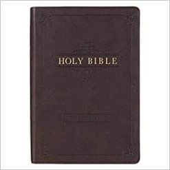 KJV Bible Giant Print Full Size Dark Brown Faux Leather