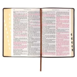 KJV Bible Giant Print Full Size Dark Brown Faux Leather -Books-Bible 206 2115 2