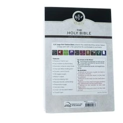 KJV Bible White Faux Leather Large Print Thinline Thumb Index 12 KJV Bible White Faux Leather Large Print Thinline Thumb Index -Books-Bible 206 2123 5