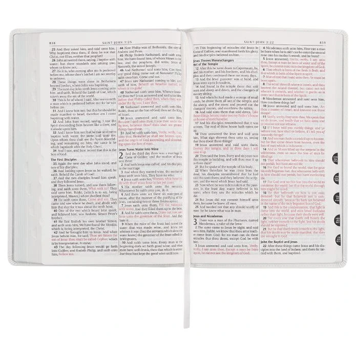 KJV Bible White Faux Leather Large Print Thinline Thumb Index 8 KJV Bible White Faux Leather Large Print Thinline Thumb Index - Image 6