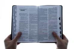 NASB, Thinline Bible, Leathersoft, Black, 1995 Text, Thumb Indexed -Books-Bible 208 0055 4