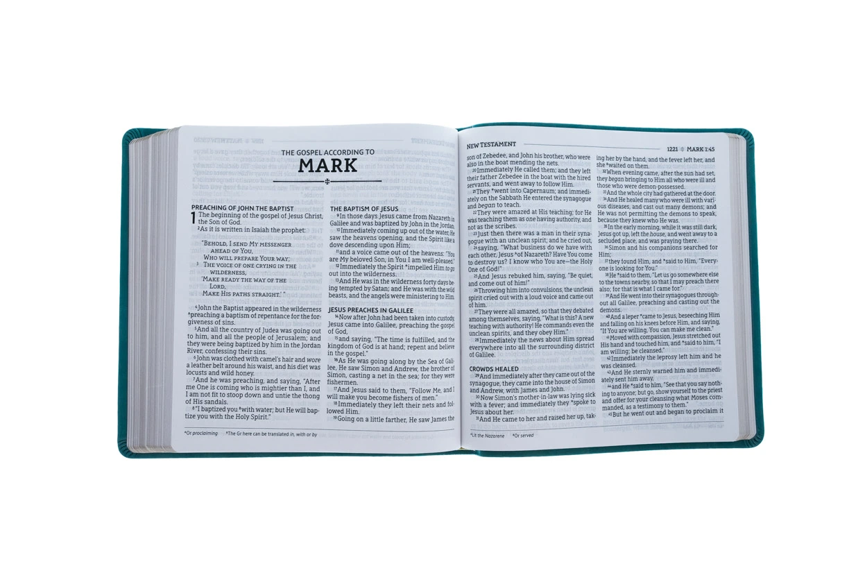 NASB 1995 XL Bible, Comfort Print–Soft Leather-look, Teal 6 NASB 1995 XL Bible, Comfort Print–Soft Leather-look, Teal - Image 4