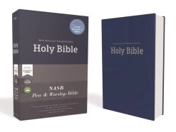 NASB Pew And Worship Bible Blue