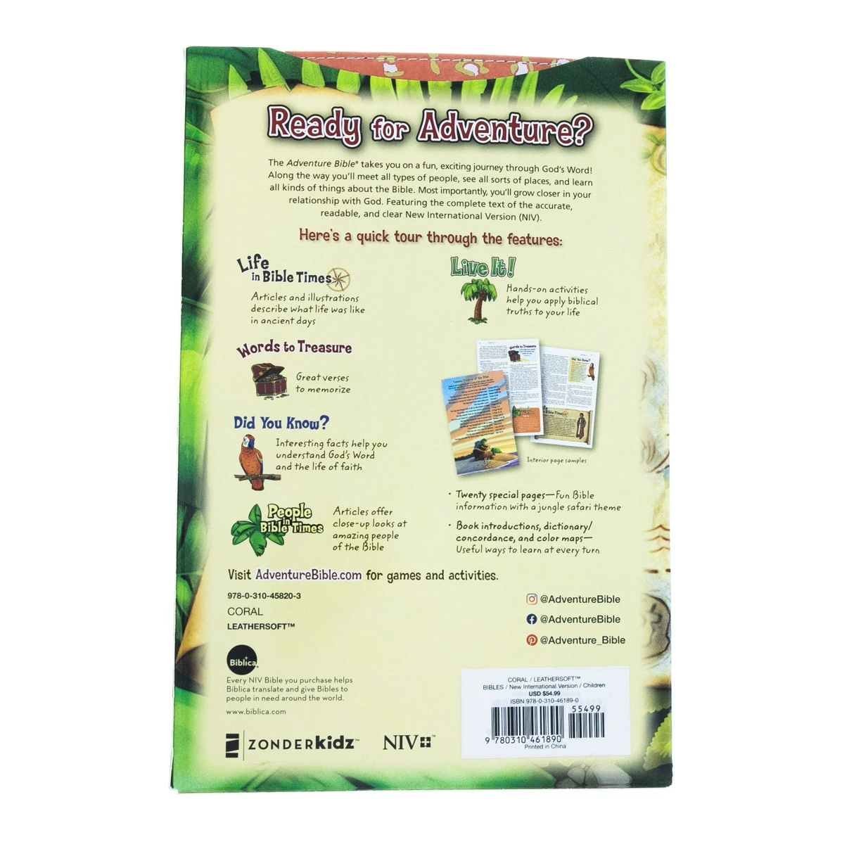NIV Adventure Bible Leathersoft – Coral 8 NIV Adventure Bible Leathersoft – Coral - Image 6
