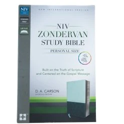 NIV Zondervan Study Bible, Personal Size Leathersoft, Light Blue/Turquoise -Books-Bible 210 0167 1