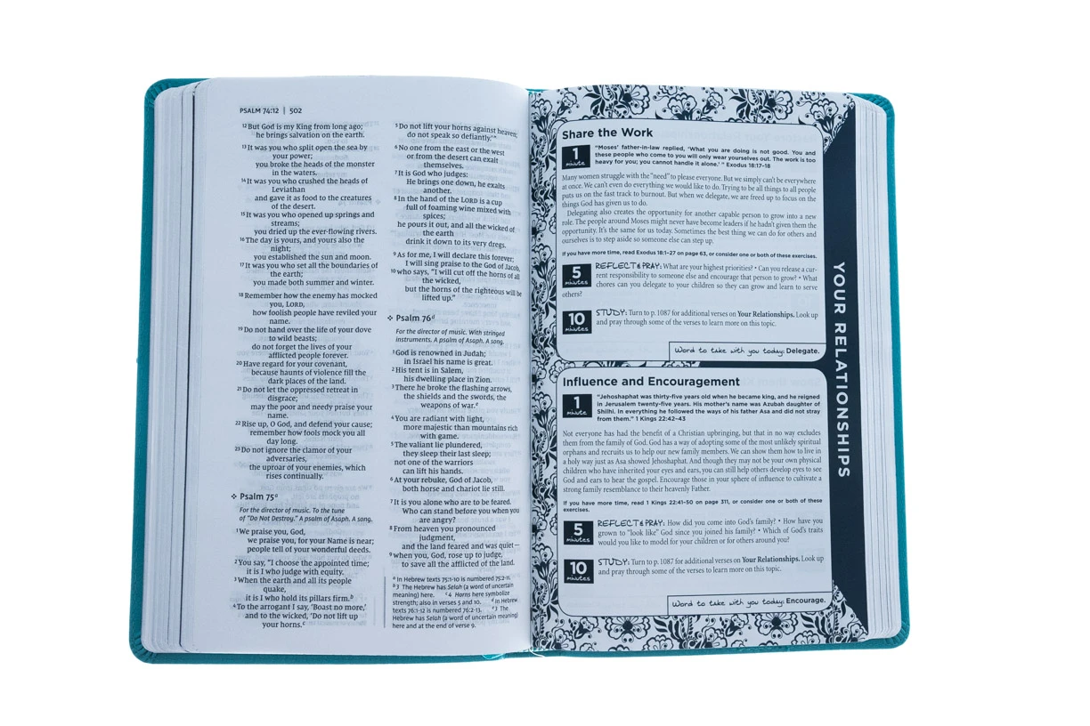 NIV The Busy Mom’s Bible -Comfort Print-Teal Leathersoft 6 NIV The Busy Mom’s Bible -Comfort Print-Teal Leathersoft - Image 4