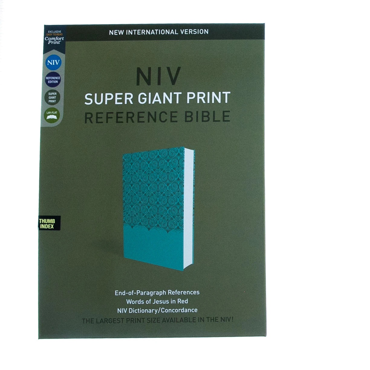 NIV Super Giant Print Reference Bible, Leathersoft, Teal 4 NIV Super Giant Print Reference Bible, Leathersoft, Teal - Image 2