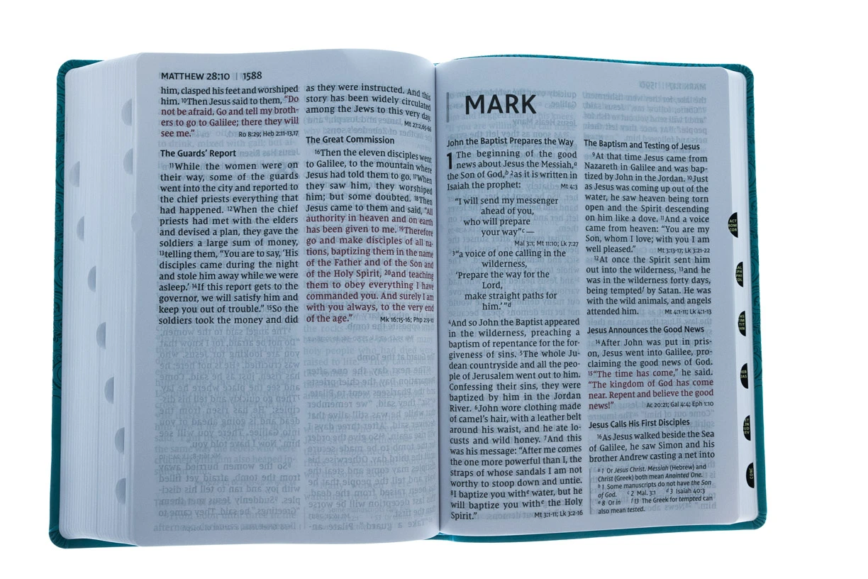 NIV Super Giant Print Reference Bible, Leathersoft, Teal 7 NIV Super Giant Print Reference Bible, Leathersoft, Teal - Image 5