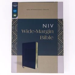 NIV Wide Margin Bible, Leathersoft, Navy -Books-Bible 210 0624 3 1